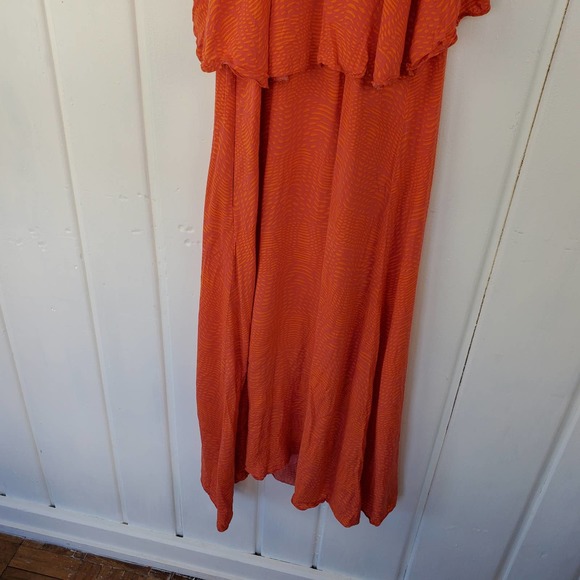 Thakoon Addition Women's 4 Racer Back Orange Print Rayon Spaghetti Strap Dress - Picture 8 of 13